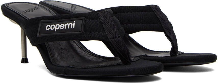 Coperni Black Branded Heeled Sandals