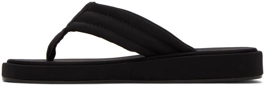 Coperni Black Quilted Flip Flops