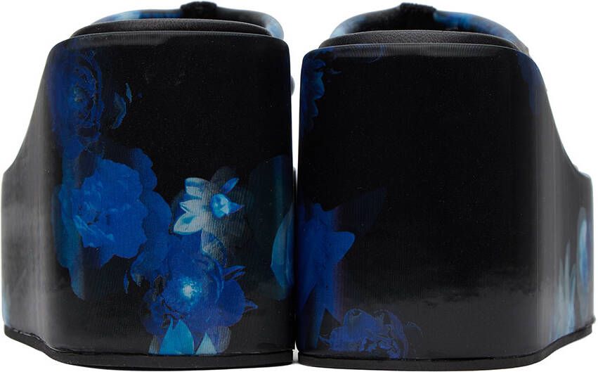 Coperni Blue & Black Holographic Sandals