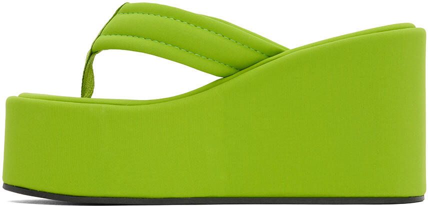 Coperni Green Wedge Sandals