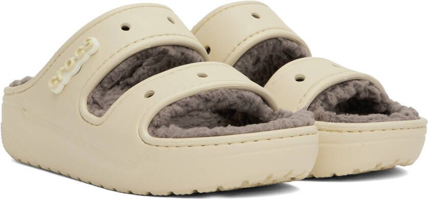 Crocs Beige Classic Cozzzy Sandals