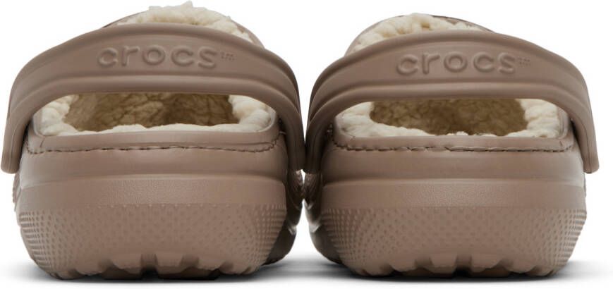 Crocs Beige Classic Lined Clogs