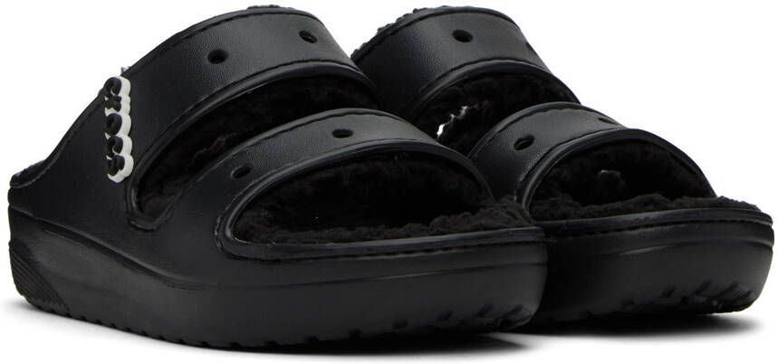 Crocs Black Classic Cozzzy Sandals