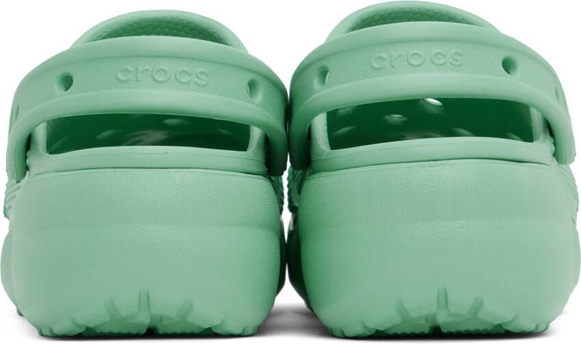 Crocs Green Classic Platform Clogs
