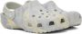 Crocs Kids Blue & Off-White Classic Marbled Clogs - Thumbnail 4