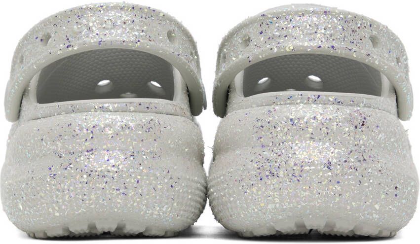 Crocs Kids Gray Cutie Crush Glitter Clogs