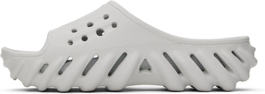 Crocs Kids Gray Echo Slides