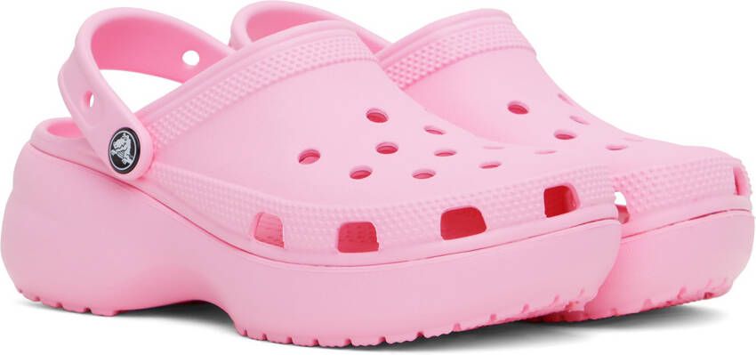 Crocs Pink Classic Platform Clogs
