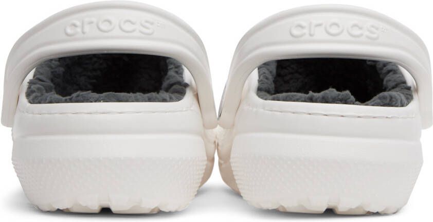 Crocs White Classic Lined Clogs