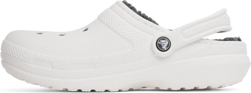 Crocs White Classic Lined Clogs
