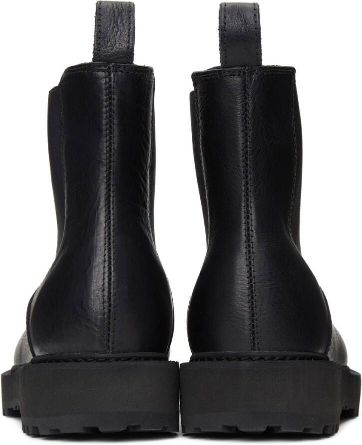 Diemme Black Leather Alberone Chelsea Boots