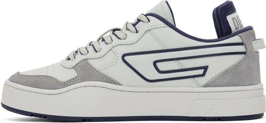 Diesel Gray & Blue S-Ukiyo Low X Sneakers