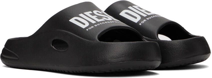 Diesel Kids Black Chunky Slides