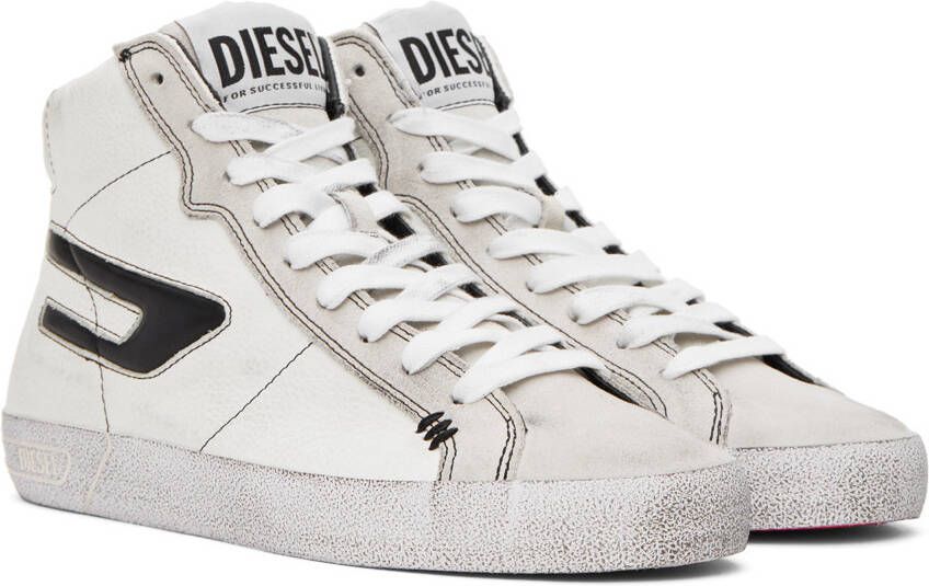 Diesel Off-White & Black S-Leroji Mid Sneakers