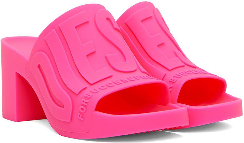 Diesel Pink Pamela Heeled Sandals