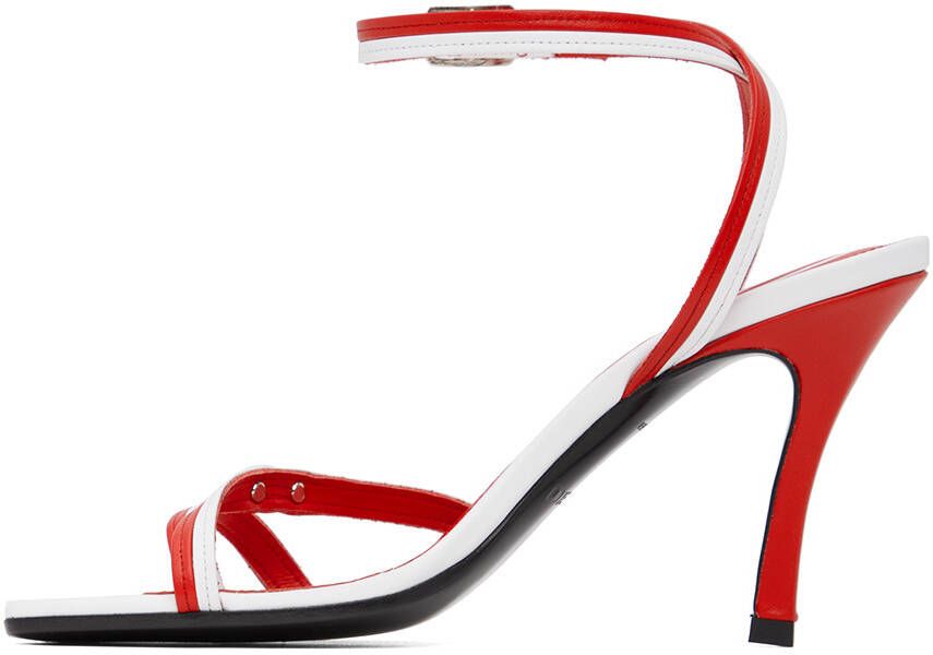 Diesel Red & White D-Venus Heeled Sandals