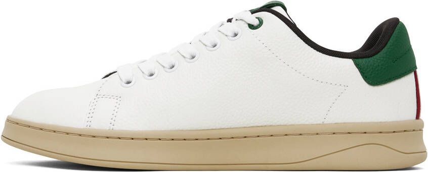 Diesel White & Green S-Athene Low Sneakers