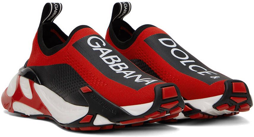 Dolce & Gabbana Black & Red Sorrento Sneakers