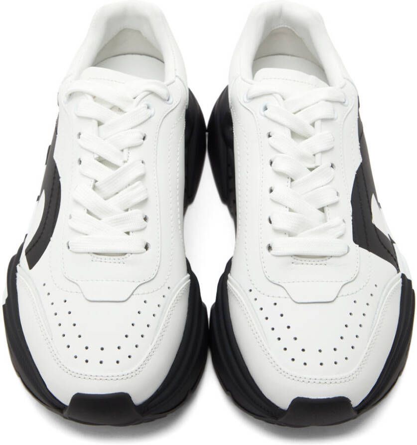 Dolce & Gabbana Black & White Logo Daymaster Sneakers