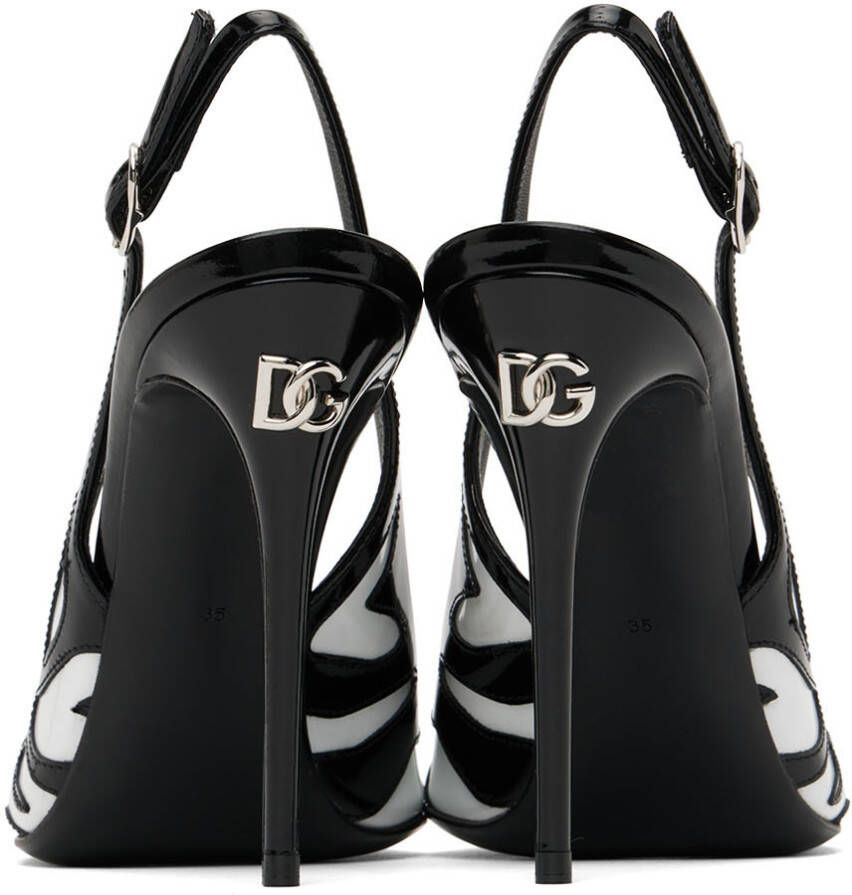 Dolce & Gabbana Black & White Lollo Zebra Heels