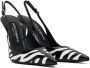 Dolce & Gabbana Black & White Lollo Zebra Heels - Thumbnail 4