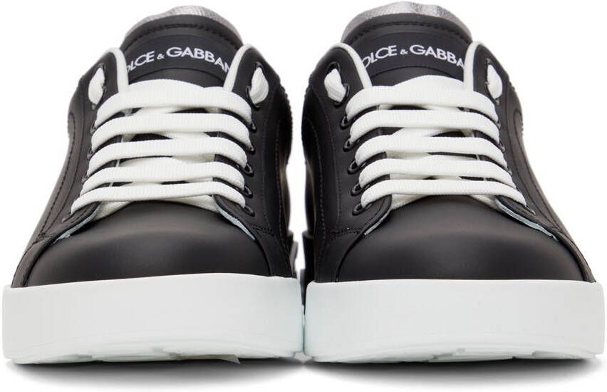 Dolce & Gabbana Black & White Portofino Sneakers