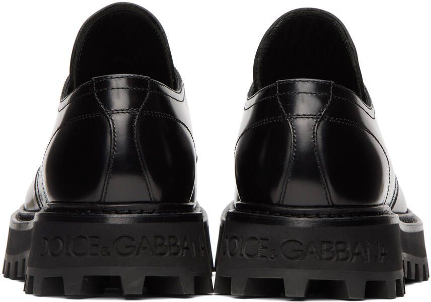 Dolce & Gabbana Black Brushed Derbys