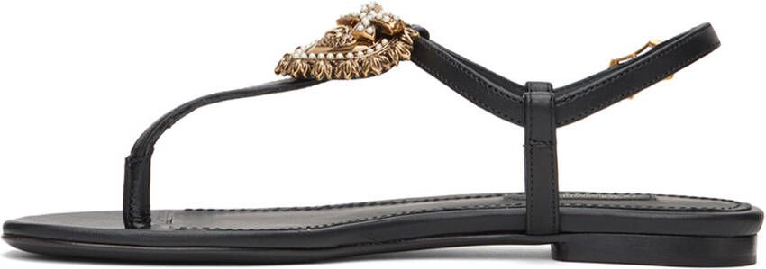 Dolce & Gabbana Black Devotion Sandals