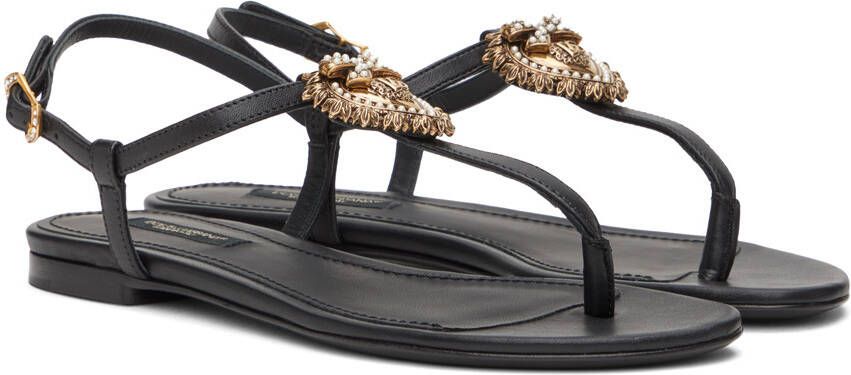Dolce & Gabbana Black Devotion Sandals