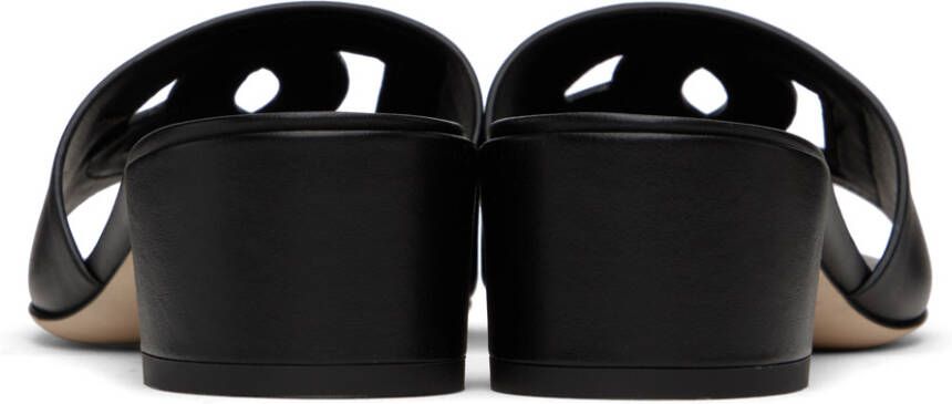 Dolce & Gabbana Black 'DG' Heeled Sandals