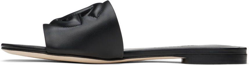 Dolce & Gabbana Black DG Millennials Sandals