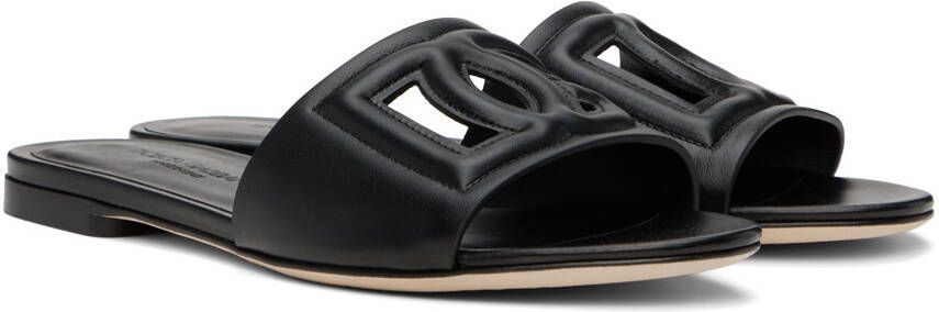 Dolce & Gabbana Black DG Millennials Sandals