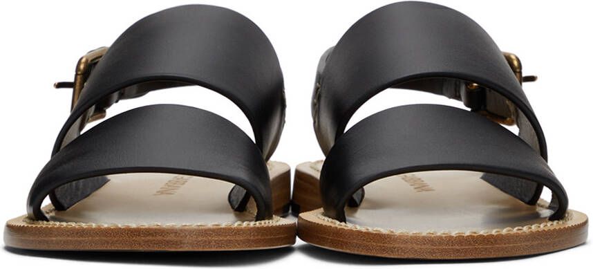 Dolce & Gabbana Black Pantheon Sandals