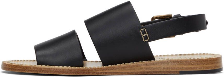 Dolce & Gabbana Black Pantheon Sandals