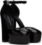Dolce & Gabbana Black Polished Platform Heels - Thumbnail 4