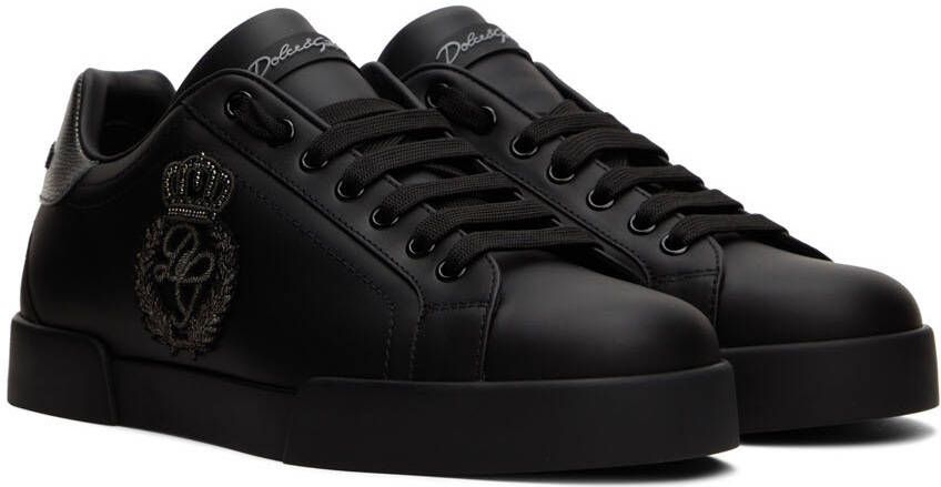 Dolce & Gabbana Black Portofino Sneakers