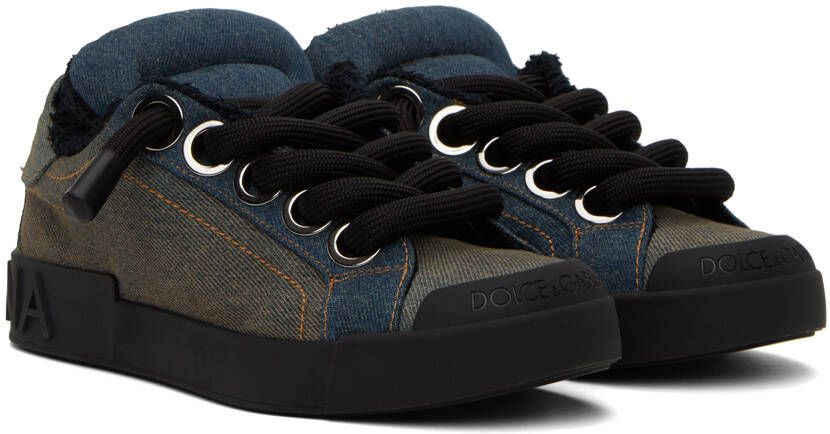 Dolce & Gabbana Blue Portofino Sneakers