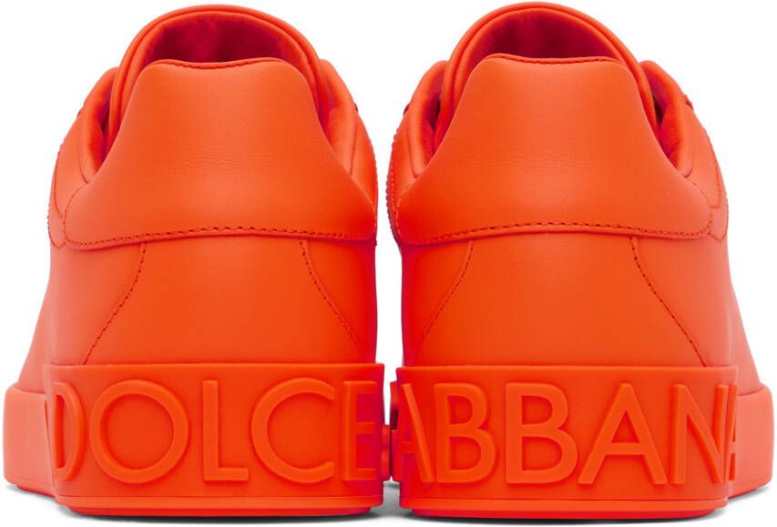 Dolce & Gabbana Orange Portofino Sneakers