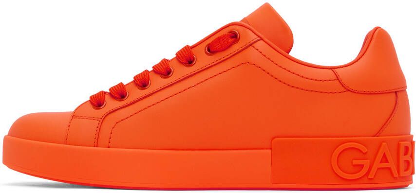 Dolce & Gabbana Orange Portofino Sneakers