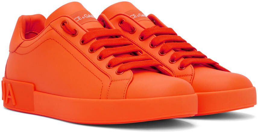 Dolce & Gabbana Orange Portofino Sneakers