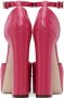 Dolce & Gabbana Pink Polished Platform Heels - Thumbnail 2