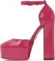 Dolce & Gabbana Pink Polished Platform Heels - Thumbnail 3