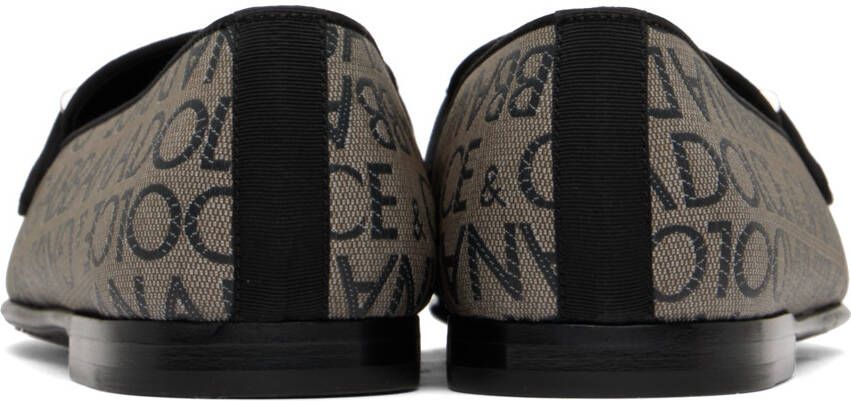 Dolce & Gabbana Taupe Ariosto Slippers