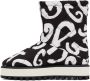 Dolce & Gabbana White & Black Graffiti Boots - Thumbnail 3