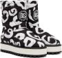 Dolce & Gabbana White & Black Graffiti Boots - Thumbnail 4