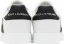 Dolce & Gabbana White & Black Portofino Low Sneakers - Thumbnail 2