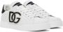 Dolce & Gabbana White & Black Portofino Low Sneakers - Thumbnail 4