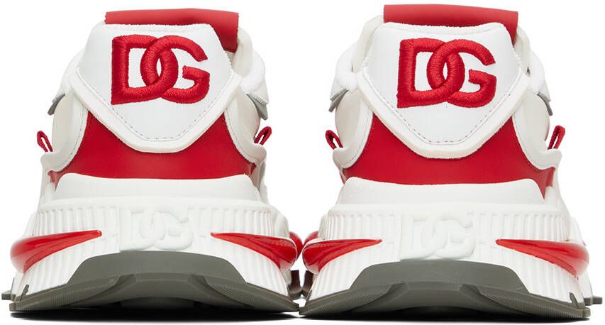 Dolce & Gabbana White & Red Airmaster Sneakers
