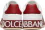 Dolce & Gabbana White & Red Portofino Low-Top Sneakers - Thumbnail 2