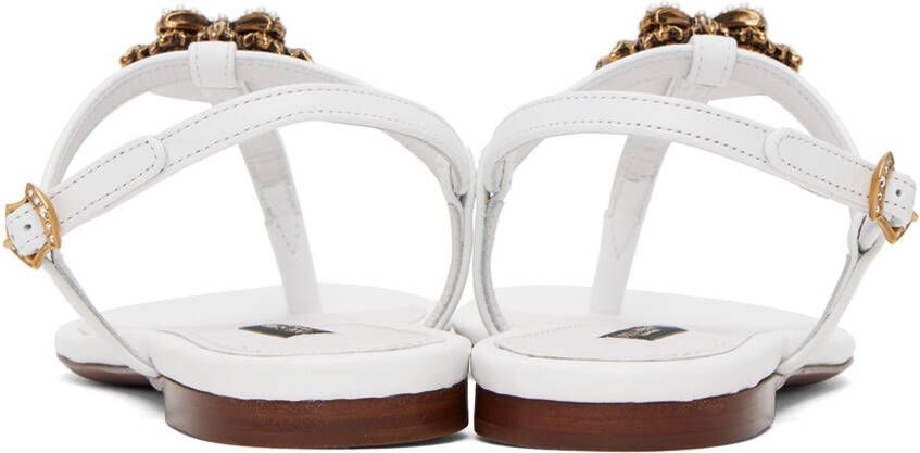 Dolce & Gabbana White Devotion Sandals
